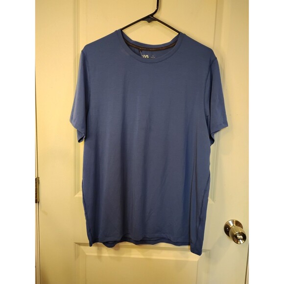 Men's VRST Short Sleeve Crewneck Shirt Heather Blue Large - Picture 1 of 5